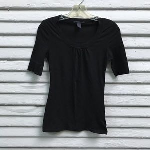 Zenana Outfitters 2 small half-sleeves. 1- black, 1- white